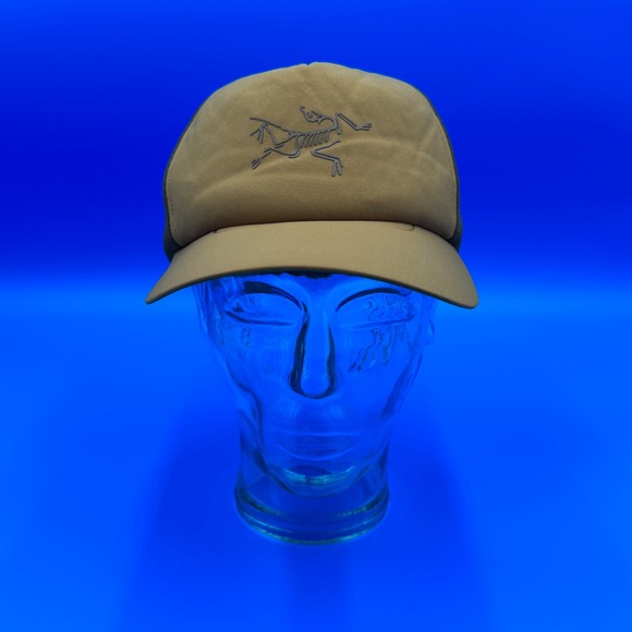 Arc'Teryx Bird Trucker Curved Brim Hat Cap Tan Mesh Adjustable One Size - Picture 2 of 9